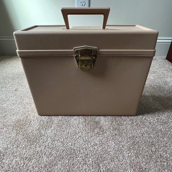 Vintage Brown/Tan Plastic Ballonoff File Storage Organizer Box Portafile - Picture 16 of 16